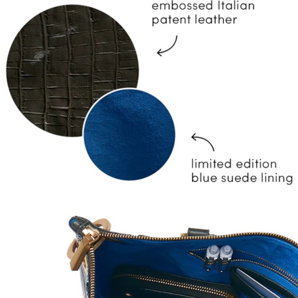 Hammitt Daniel Medium Manhattan Green Crocodile-Embossed Tote with Gold Details - Picture 5 of 13